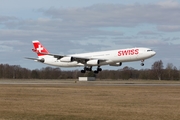 Swiss International Airlines Airbus A340-313X (HB-JMJ) at  Schwerin-Parchim, Germany