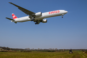 Swiss International Airlines Boeing 777-3DE(ER) (HB-JNC) at  Schwerin-Parchim, Germany