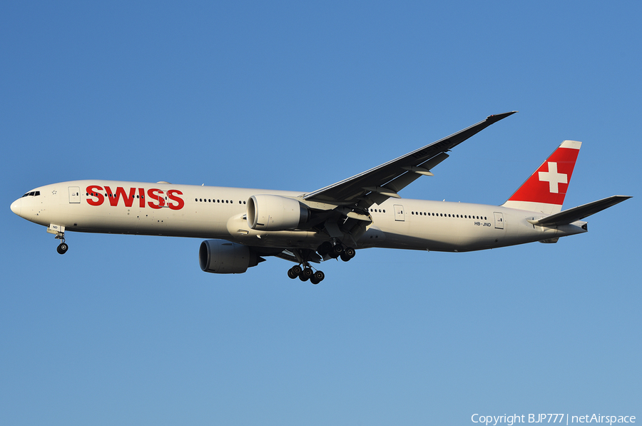Swiss International Airlines Boeing 777-3DE(ER) (HB-JND) | Photo 284102