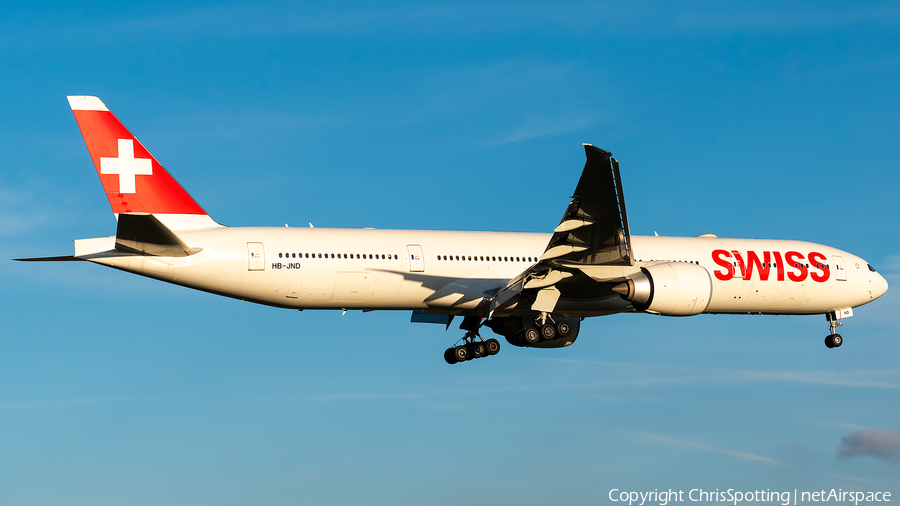 Swiss International Airlines Boeing 777-3DE(ER) (HB-JND) | Photo 282010