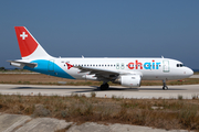 Chair Airlines Airbus A319-112 (HB-JOG) at  Rhodes, Greece