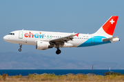 Chair Airlines Airbus A319-112 (HB-JOG) at  Rhodes, Greece