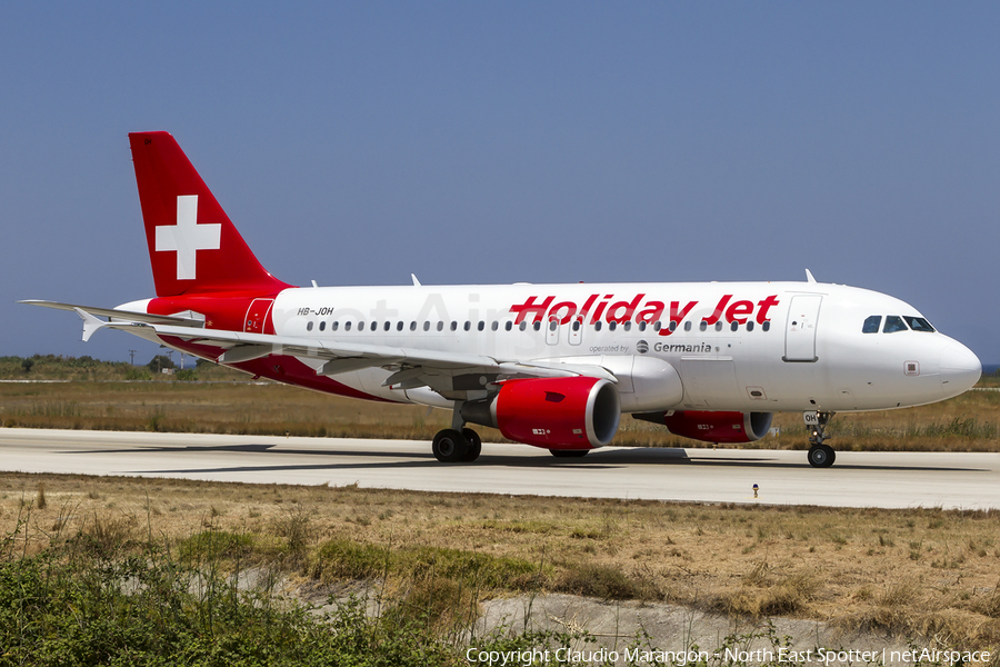Germania Flug (Holiday Jet) Airbus A319-112 (HB-JOH) | Photo 97368