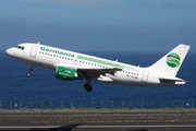 Germania Flug (Holiday Jet) Airbus A319-112 (HB-JOH) at  La Palma (Santa Cruz de La Palma), Spain