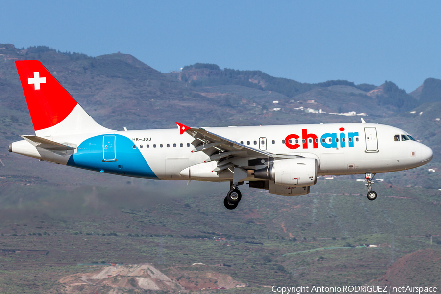 Chair Airlines Airbus A319-112 (HB-JOJ) | Photo 537445