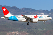 Chair Airlines Airbus A319-112 (HB-JOJ) at  Gran Canaria, Spain