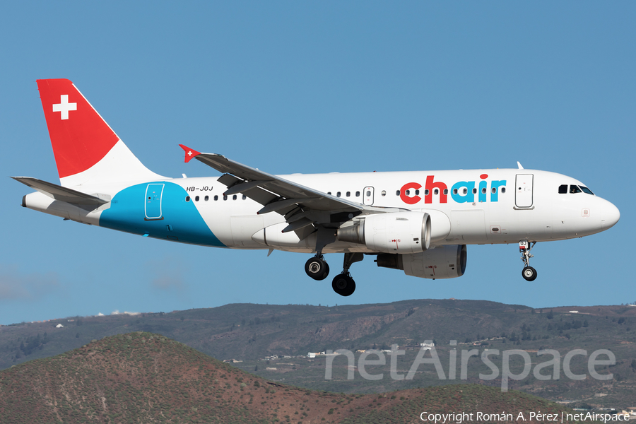 Chair Airlines Airbus A319-112 (HB-JOJ) | Photo 535639