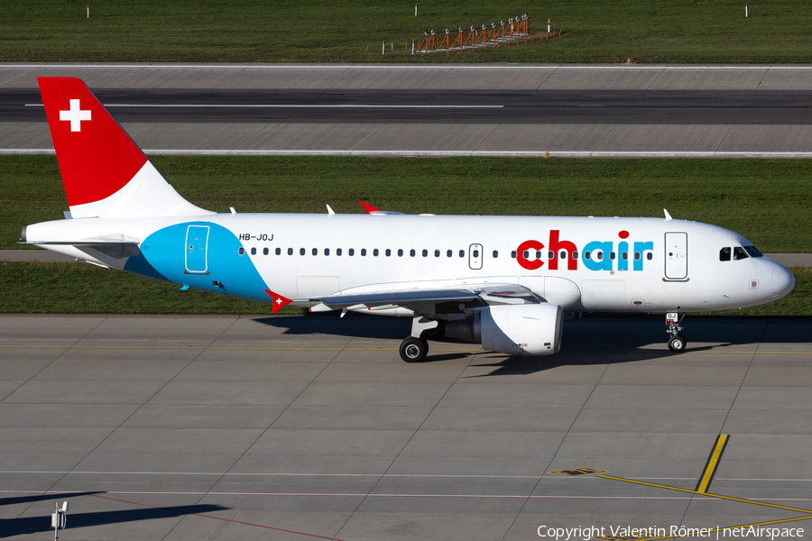 Chair Airlines Airbus A319-112 (HB-JOJ) | Photo 543646