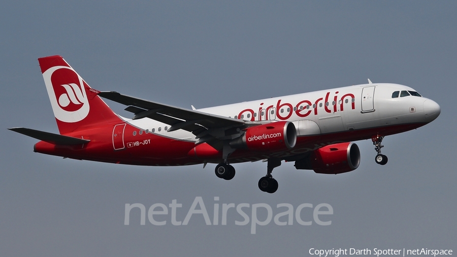 Air Berlin (Belair) Airbus A319-112 (HB-JOY) | Photo 219552
