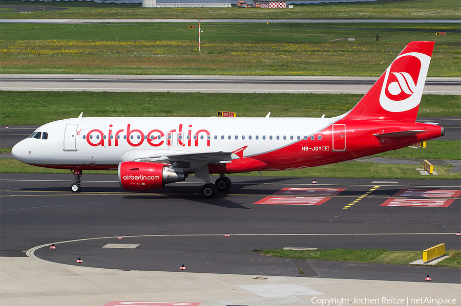 Air Berlin (Belair) Airbus A319-112 (HB-JOY) | Photo 53519