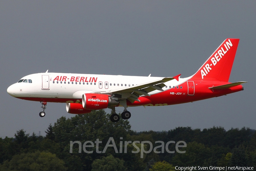 Air Berlin (Belair) Airbus A319-112 (HB-JOY) | Photo 21670