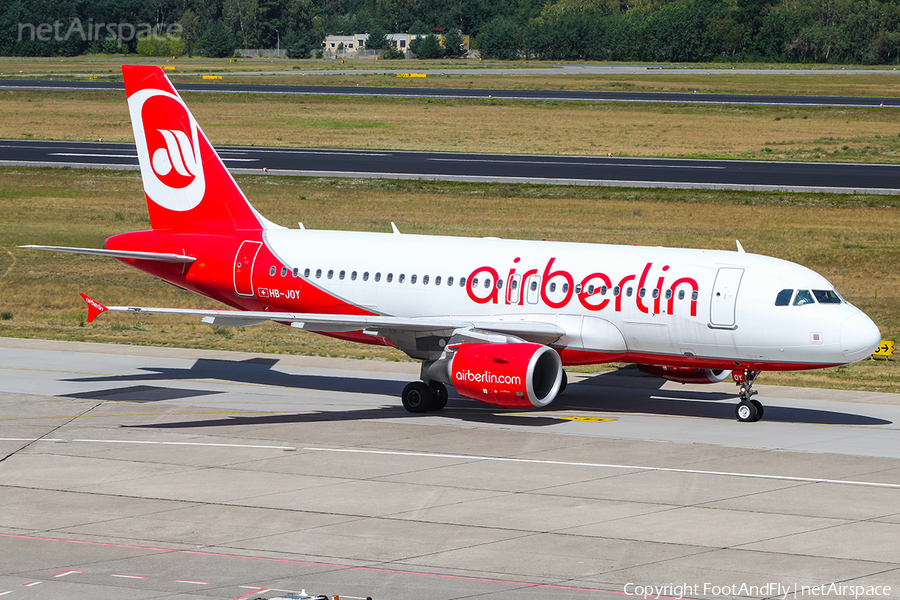 Air Berlin (Belair) Airbus A319-112 (HB-JOY) | Photo 149862