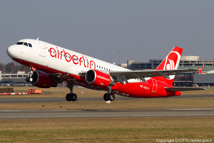 Air Berlin (Belair) Airbus A320-214 (HB-JOZ) | Photo 347157