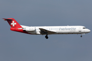 Helvetic Airways Fokker 100 (HB-JVC) at  Frankfurt am Main, Germany