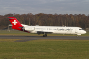 Helvetic Airways Fokker 100 (HB-JVC) at  Hamburg - Fuhlsbuettel (Helmut Schmidt), Germany