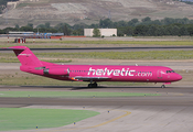 Helvetic Airways Fokker 100 (HB-JVD) at  Madrid - Barajas, Spain