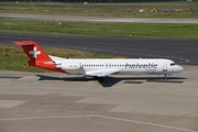 Helvetic Airways Fokker 100 (HB-JVE) at  Dusseldorf - International, Germany