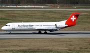 Helvetic Airways Fokker 100 (HB-JVE) at  Dusseldorf - International, Germany