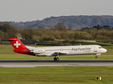 Helvetic Airways Fokker 100 (HB-JVE) at  Manchester - International (Ringway), United Kingdom