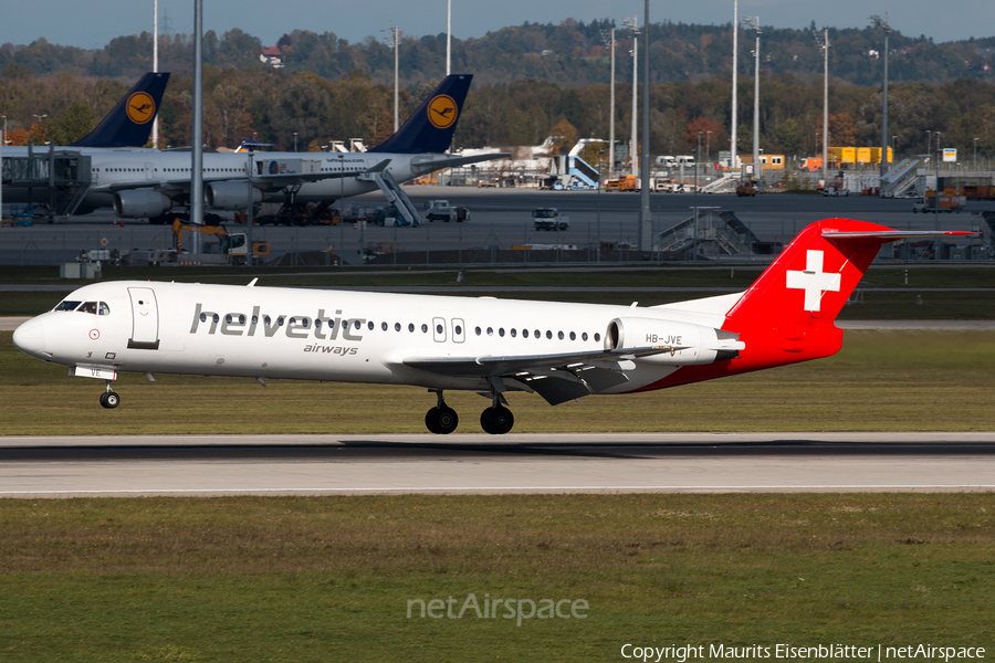 Helvetic Airways Fokker 100 (HB-JVE) | Photo 194189