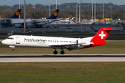 Helvetic Airways Fokker 100 (HB-JVE) at  Munich, Germany