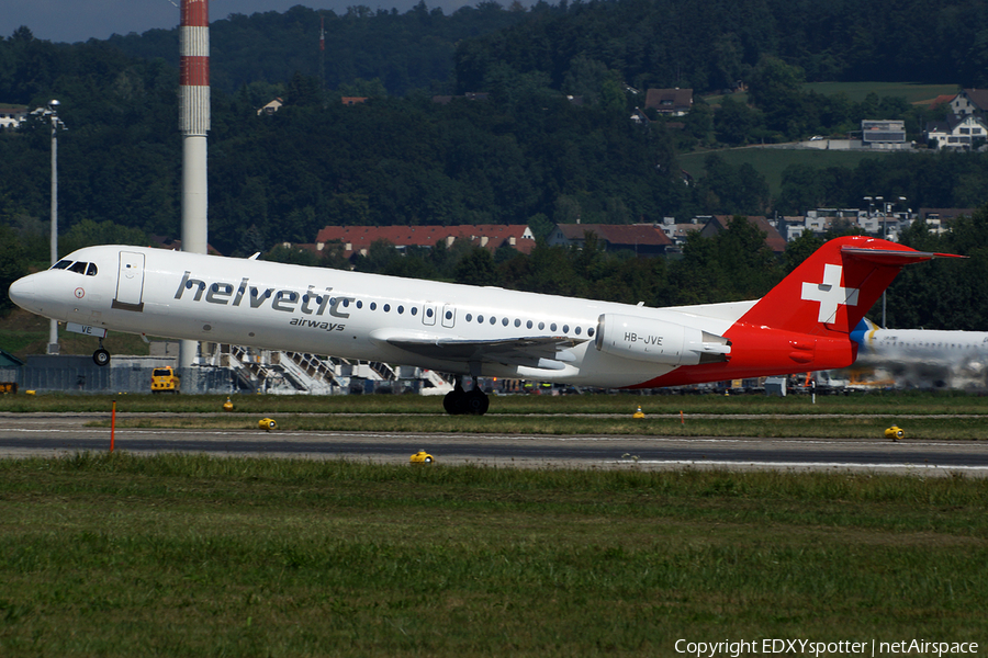 Helvetic Airways Fokker 100 (HB-JVE) | Photo 276639