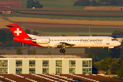 Helvetic Airways Fokker 100 (HB-JVE) at  Zurich - Kloten, Switzerland