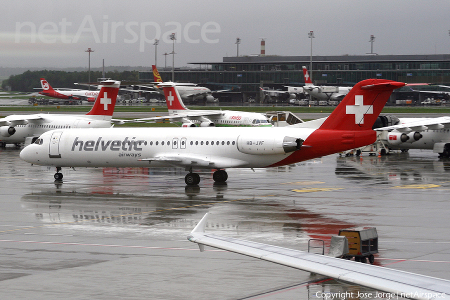 Helvetic Airways Fokker 100 (HB-JVF) | Photo 442240