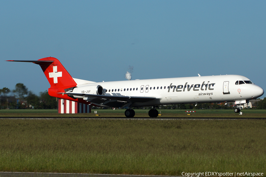 Helvetic Airways Fokker 100 (HB-JVF) | Photo 291574