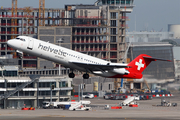 Helvetic Airways Fokker 100 (HB-JVF) at  Brussels - International, Belgium