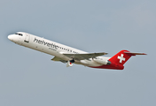 Helvetic Airways Fokker 100 (HB-JVF) at  Dusseldorf - International, Germany