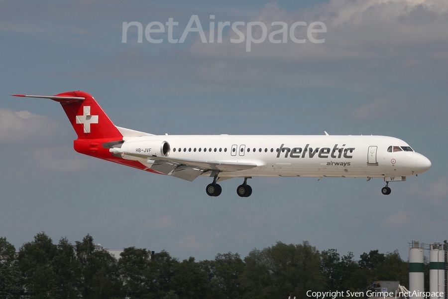 Helvetic Airways Fokker 100 (HB-JVF) | Photo 168146