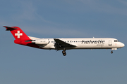 Helvetic Airways Fokker 100 (HB-JVF) at  Hamburg - Fuhlsbuettel (Helmut Schmidt), Germany