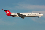 Helvetic Airways Fokker 100 (HB-JVF) at  Hamburg - Fuhlsbuettel (Helmut Schmidt), Germany