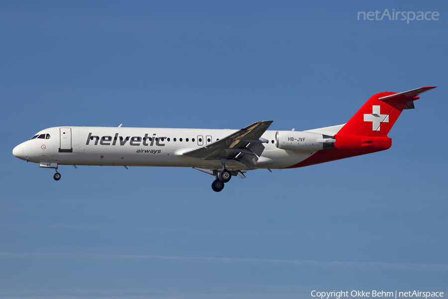 Helvetic Airways Fokker 100 (HB-JVF) | Photo 42673