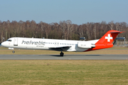 Helvetic Airways Fokker 100 (HB-JVF) at  Hamburg - Fuhlsbuettel (Helmut Schmidt), Germany