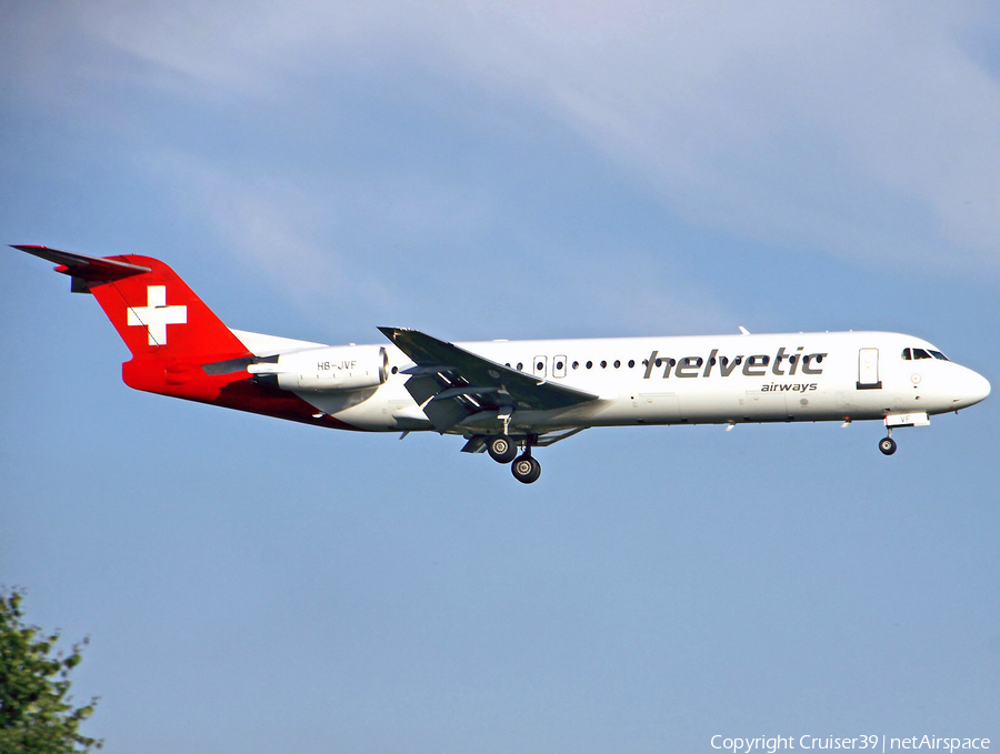 Helvetic Airways Fokker 100 (HB-JVF) | Photo 232516