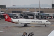Helvetic Airways Fokker 100 (HB-JVF) at  Zurich - Kloten, Switzerland