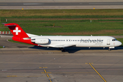 Helvetic Airways Fokker 100 (HB-JVF) at  Zurich - Kloten, Switzerland