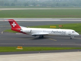 Helvetic Airways Fokker 100 (HB-JVG) at  Dusseldorf - International, Germany
