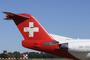 Helvetic Airways Fokker 100 (HB-JVG) at  Milan - Malpensa, Italy