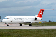 Helvetic Airways Fokker 100 (HB-JVG) at  Manchester - International (Ringway), United Kingdom