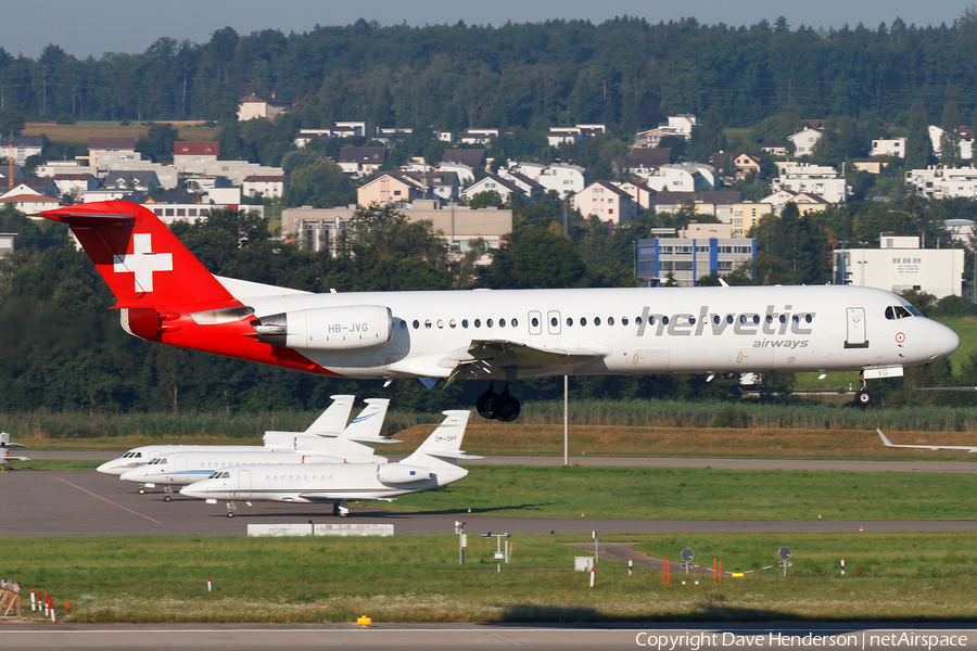 Helvetic Airways Fokker 100 (HB-JVG) | Photo 40808