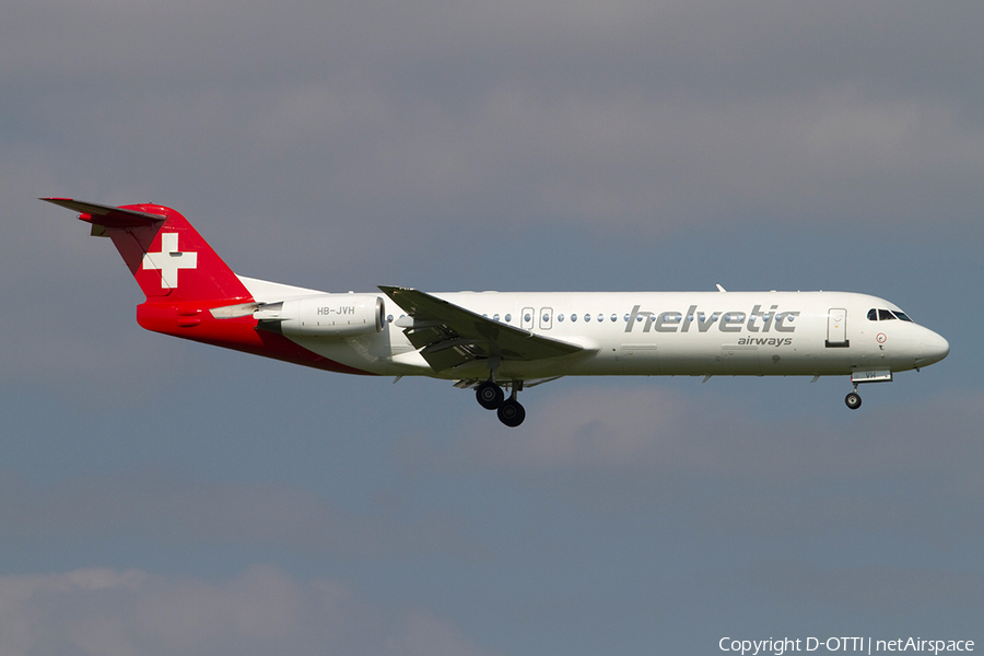 Helvetic Airways Fokker 100 (HB-JVH) | Photo 353825