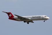 Helvetic Airways Fokker 100 (HB-JVH) at  London - Heathrow, United Kingdom