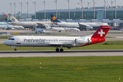 Helvetic Airways Fokker 100 (HB-JVH) at  Munich, Germany