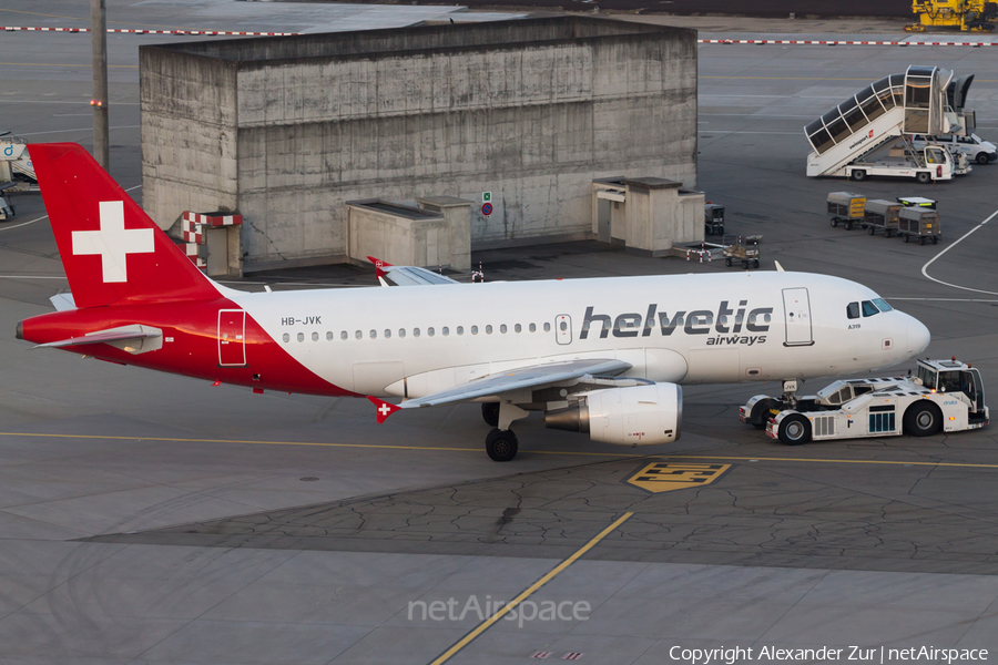 Helvetic Airways Airbus A319-112 (HB-JVK) | Photo 118945