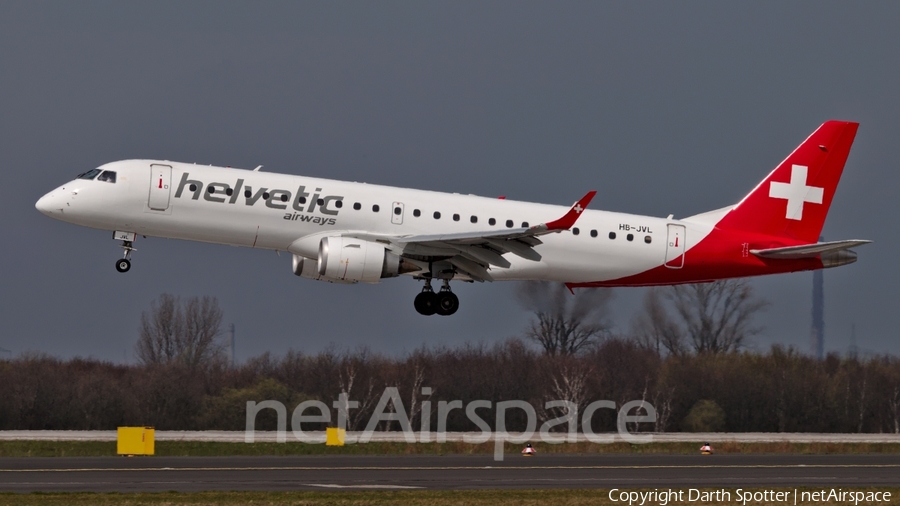 Helvetic Airways Embraer ERJ-190LR (ERJ-190-100LR) (HB-JVL) | Photo 235145