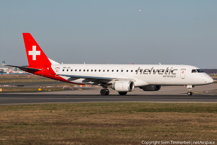 Helvetic Airways Embraer ERJ-190LR (ERJ-190-100LR) (HB-JVL) | Photo 237573