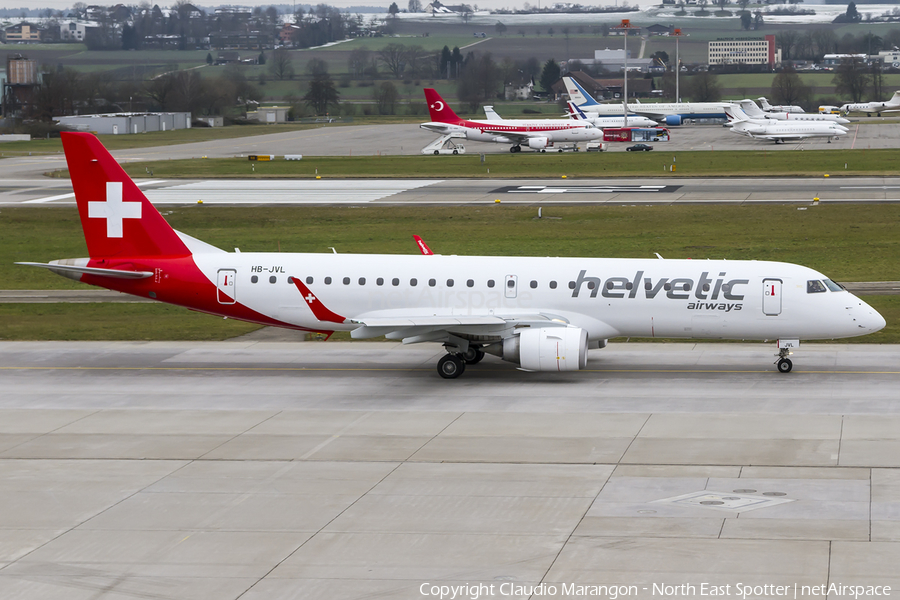 Helvetic Airways Embraer ERJ-190LR (ERJ-190-100LR) (HB-JVL) | Photo 98330